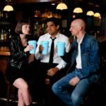 Alohastarttg Plastic Reusable Coffee Cups with Lids, 12oz Travel Tumbler, Hot & Cold, Microwave Safe, for Toddlers and On the Go, 16 Pack(16, Blue) - Image 6