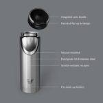 Ever Vessel Maxi Stainless Steel Water Bottle 26oz - Double wall vacuum insulated | Integrated carry handle | leak proof flip top lid | Lightweight & stylish - Stainless - Image 4