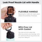 Neihepal 22 oz Insulated Water Bottles Bulk, Double Walled Vacuum Stainless Steel Water Bottle Multipack with Leak Proof Straw Lid for Men, Adults, Kids, Gym, Sports (Mix,4 Pack) - Image 6