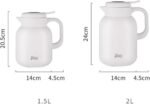 Electric Kettle Insulated Tea Pot Stainless Steel Insulated Bottle Large Capacity Hot Water Bottle Intelligent Temperature Display Tea Kettle/Black/2L (Black 2L) - Image 3