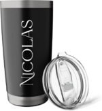 Nicolas Personalized Name Travel Mug Stainless Steel Insulated Tumbler - Image 6
