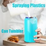 AGH 16oz Stainless Steel Can Tumbler with Lids and Straws,Double wall Rainbow Electroplate Drinking Cups,Reusable Water Tumbler with straws For Ice Coffe Juice Smoothie cup.4 Colors,4pack - Image 7