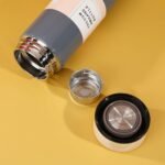 15oz Water Bottle Stainless Steel Thermos Flask - Insulated Vacuum, Leak Proof, Keeps Drinks Hot/Cold - Ideal for Coffee, Tea, Water - Grey - Image 4