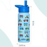Wildkin Kids 18oz Stainless Steel Water Bottle – BPA-Free, Leakproof, Insulated, Easy-Clean - Trains, Planes & Trucks - Image 4