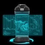 YuanDian Dinosaur 3D Glowing Water Bottle, Light Up Boy Drinking Cups with 3D Roar T REX Dinosaur Night Light- 14 OZ Tritan BPA Free - Cool Jurassic Merchandise Gift for School Kids Boy Girl - Image 5