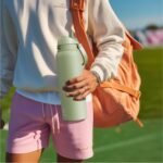 32 oz Insulated Water Bottle with Straw: Meoky Stainless Steel Metal Water Bottle with 2-in-1 Lid - Leak Proof, Cold for 24 Hours, Protective Silicone Base, BPA-Free for Sports Gym, Sage - Image 3