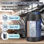 Zukro 1 Gallon Water Jug, One Gallon Large Triple Wall Insulated Metal Jug With Straw and Spout, No Sweat 128 oz Stainless Steel Sport Water Bottle Keeps Cold 48 Hours for Outdoors, Coal - Image 3