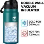 Fanhaw 20 Oz Insulated Stainless Steel Water Bottle with Chug Lid – Wide Mouth, Leak-Proof, BPA-Free – Ideal for Kids, Adults, Sports, Gym, and Outdoor Use (Green Blue) - Image 4