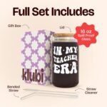 KLUBI Teacher Gifts For Women - In My Teacher Era Cup with Lids and Straws 16 Ounce Coffee Tumbler Mug, Personalized Gifts for Her Graduation, New Job, Birthday - Image 4