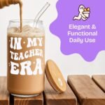 KLUBI Teacher Gifts For Women - In My Teacher Era Cup with Lids and Straws 16 Ounce Coffee Tumbler Mug, Personalized Gifts for Her Graduation, New Job, Birthday - Image 5