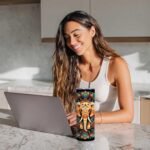 Firmiso 20 oz Tumbler | Skinny Insulated Travel Mug with Leak-proof Lid and Telescopic Straw | Bohemian Gifts for Women and Men | Mandala Elephant Stainless Steel Coffee Cup for Hot & Cold Drinks - Image 7