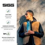 SIGG - Stainless Steel Drinking Bottle - Shield ONE Morning Blue - Suitable for Carbonated Drinks - Leak-Proof - Feather-Light - BPA-Free - Outdoor & Fitness - 34 Oz - Image 3