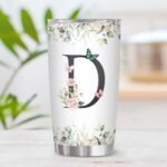 Ubdaycup Personalized Initial D Tumbler 20oz, Monogrammed Gift for Women Birthday Mothers Day Religious Gift, Personalized Christian Gift for Women Initial Coffee Mug - Image 3