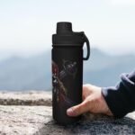 Dewoofly Funny Skull Skeleton 18 OZ Insulated Stainless Steel Sports Water Bottles with Lid, Halloween Unisex Flask Insulated Water Cup for Outdoor Sports Fitness Hiking Gym - Image 5