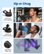 EvoPhlask 64 oz Insulated Water Bottle(Cold for 48Hrs), Large Stainless Steel Water Bottle BPA Free, Leak Proof Half Gallon Water Jug for Sport, Hiking, Camping, Travel, Indigo Black - Image 5