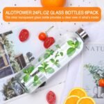 Alotpower Juicing Bottles Reusable Glass 24oz 6Pack, Empty Glass Bottles for Juicing, Milk, Smoothie, Beverage (24fl.oz/720ml, Set of 6) - Image 3