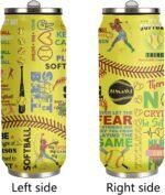 JDEIFKF Softball Tumbler Cup 17oz Stainless Steel Insulated Travel Mug Tumblers Cup Softball Gift for Women Girls Mom Gifts for Birthday Christmas - Image 3