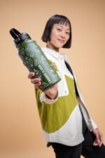 Wondery The Original Parks of the USA® Water Bottle With 63 Waterproof Stickers of Parks (USA), 32 oz Stainless Steel Insulated & Vacuum Sealed Water Bottle, National Park Gifts - FOREST - Image 3