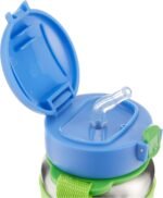 Skip Hop Toddler Sippy Cup - Zoo Stainless Steel Straw Bottle, Dino - Image 4