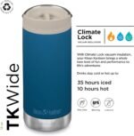 Klean Kanteen TKWide Insulated Coffee Tumbler with Café Cap - Stainless Steel - Corsair - Image 3