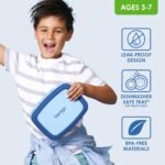 Bentgo Kids Bento-Style 5-Compartment Leak-Proof Lunch Box - Ideal Portion Sizes for Ages 3 to 7 - Durable, Drop-Proof, Dishwasher Safe, PFAS & BPA-Free & Made with Food-Safe Materials (Blue) - Image 4