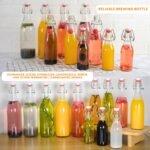 FastRack Swing Top Glass Bottles |33 oz – pack of 8 | Clear Flip Top Glass Bottles for Home Brewing, Carbonated Drinks, Kombucha, Fermentation, Water | Food Grade – ECO Friendly - Image 5