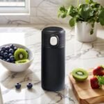 Insulated Water Bottle, Sports Bottles,Tumbler, Small Stainless Steel, Coffee Bottle, Metal Bottle, Purse Water Bottles for School,Travel, Leak Proof, BPA Free,11OZ (Black) - Image 3