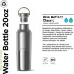Klean Kanteen Rise Reflect Insulated Water Bottle - Reusable Water Bottle for Quick Hydration - Vacuum Insulation - Dishwasher-Safe - Bamboo Cap - Stainless Steel - 20 oz - Image 3