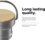 Klean Kanteen Rise Reflect Insulated Water Bottle - Reusable Water Bottle for Quick Hydration - Vacuum Insulation - Dishwasher-Safe - Bamboo Cap - Stainless Steel - 20 oz - Image 4