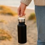 Vacuum Insulated Water Bottle 17oz – Stainless Steel, Double Wall Bottle, Leakproof, BPA-Free, Portable Handle, Keeps Cold 24h & Hot Coffee12h – Matte Black - Image 4