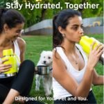Insulated Dog Water Bottle with Detachable Food & Water Bowl, 3 in 1 Travel Stainless Steel Dog Water Bottle, Perfect for Hiking, Walking, Camping & Outdoor Travel for Pet & Human (34 Oz) - Image 4