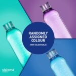 Sistema Square Water Bottles | 1L | Leakproof Kids Water Bottles | BPA-Free | Ocean Blue & Minty Teal | 2 Count - Image 3