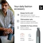 LARS NYSØM Stainless Steel Insulated Water Bottle 12oz 17oz 25oz 34oz 51oz | Insulated Thermo Flask for Hot and Cold Beverages | Leakproof Drinking Bottle (Sky Blue, 33.9oz) - Image 3