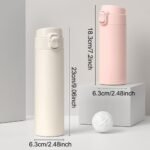 DEAUVIOR 11oz/16oz Stainless Steel Thermo Bottle Portable Vacuum Flask Insulated Water Bottle BPA Free Food Thermo Travel Coffee Mug (Black, 16oz) - Image 3