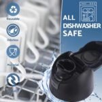 NIGRITY Replacement Cap for Owala Freesip, One Button Water Bottle Top Lid Compatible with Owala Cup 16oz 24oz 32oz 40oz, BPA-Free Replacement Accessory (Black) - Image 3