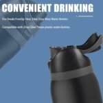 NIGRITY Replacement Cap for Owala Freesip, One Button Water Bottle Top Lid Compatible with Owala Cup 16oz 24oz 32oz 40oz, BPA-Free Replacement Accessory (Black) - Image 4