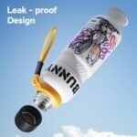 QWE Insulated Water Bottle for Backpack With Rope Handle,20oz Light Weight Slim for Cycling Bike,Hot and Cold,Leak-Proof,BPA-free,Vacuum Sealed Bottle Double Wall(MoroccanRabbitWhite) - Image 5