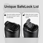 ROZBAH 12oz Stainless Steel Coffee Tumbler - Insulated Travel Mug with Lid, Spill-Proof, Dishwasher Safe, Reusable for Hot & Cold Drinks - Image 4