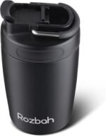 ROZBAH 12oz Stainless Steel Coffee Tumbler - Insulated Travel Mug with Lid, Spill-Proof, Dishwasher Safe, Reusable for Hot & Cold Drinks - Image 5