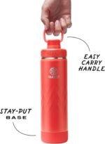 Takeya Sport 22 oz Triple-Insulated Stainless Steel Water Bottle, Spout Lid – Leakproof, Sweatproof, BPA-Free, Keeps Drinks Cold 36 Hrs, Hot 14 Hrs, Crimson - Image 4