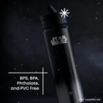 JoyJolt Stainless Steel 22 oz Star Wars Water Bottle with Straw Lid, BPA-Free Sports and Travel Vacuum Insulated Water Bottle, Destination Collection Death Star Bottle, Star Wars Gifts - Image 3