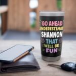 SHANNON Personalized Women's Gift Custom SHANNON Stainless Steel Insulated Tumbler - Image 7
