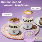 BJPKPK 13oz Insulated Tumbler With Lid And Handle Stainless Steel Travel Mug Loop Coffee Tumbler Cups,Lilac - Image 4