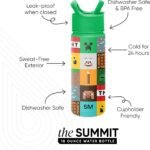 Simple Modern Summit Water Bottle with Straw Lid | Minecraft 18oz Stainless Steel Cup Insulated Tumbler for Girls, Boys, School | Minecraft Mashup - Image 3