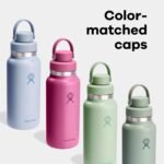 Hydro Flask Water Bottle - Insulated Stainless Steel - Wide Mouth Chug Lid, Non Spill, Leakproof in 24 Oz Birch Gray - Image 4