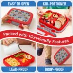 Bentgo Kids Prints Leak-Proof, 5-Compartment Bento-Style Kids Lunch Box - Ideal Portion Sizes for Ages 3-7, Durable, Drop-Proof, Dishwasher Safe, & PFAS & BPA-Free Materials (Trucks) - Image 4