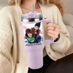 Ships Next Day Custom 40oz Tumbler with Picture&Name, Personalized Tumbler with Handle, Valentines Day Gifts for Him/Her, Girlfriend Boyfriend Gift for Birthday - Image 3