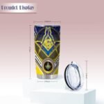 Freemason Masonic Gifts for Men, Code Square & Compass Tumbler Live Better Logo Symbols,Triple Great Light 20 Oz with Lid Stainless Steel Double Wall Insulated Water Bottle,1 Pcs - Image 6