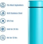 PARACITY Insulated Water Bottle, 15 oz Stainless Steel Water Bottles for Double Wall Vacuum Hot Drinks, Metal Water Bottle Keeps Hot for 12 Hrs, Cold for 24 Hrs, for Coffee, Tea (light blue) - Image 5