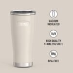 THERMOS ICON SERIES, Stainless Steel Cold Tumbler with Slide Lock, 24 Ounce, Sandstone - Image 3